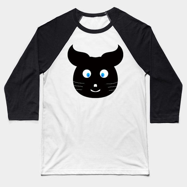 Cute cat design Baseball T-Shirt by enflow